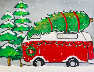 Completed VW Bus w. Tree