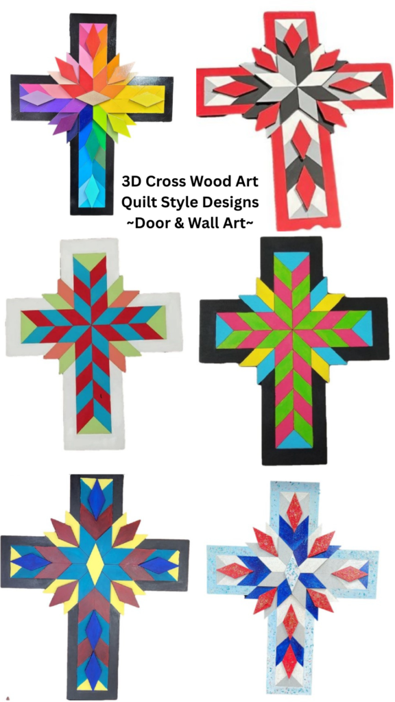 3D Cross Wood-Collage